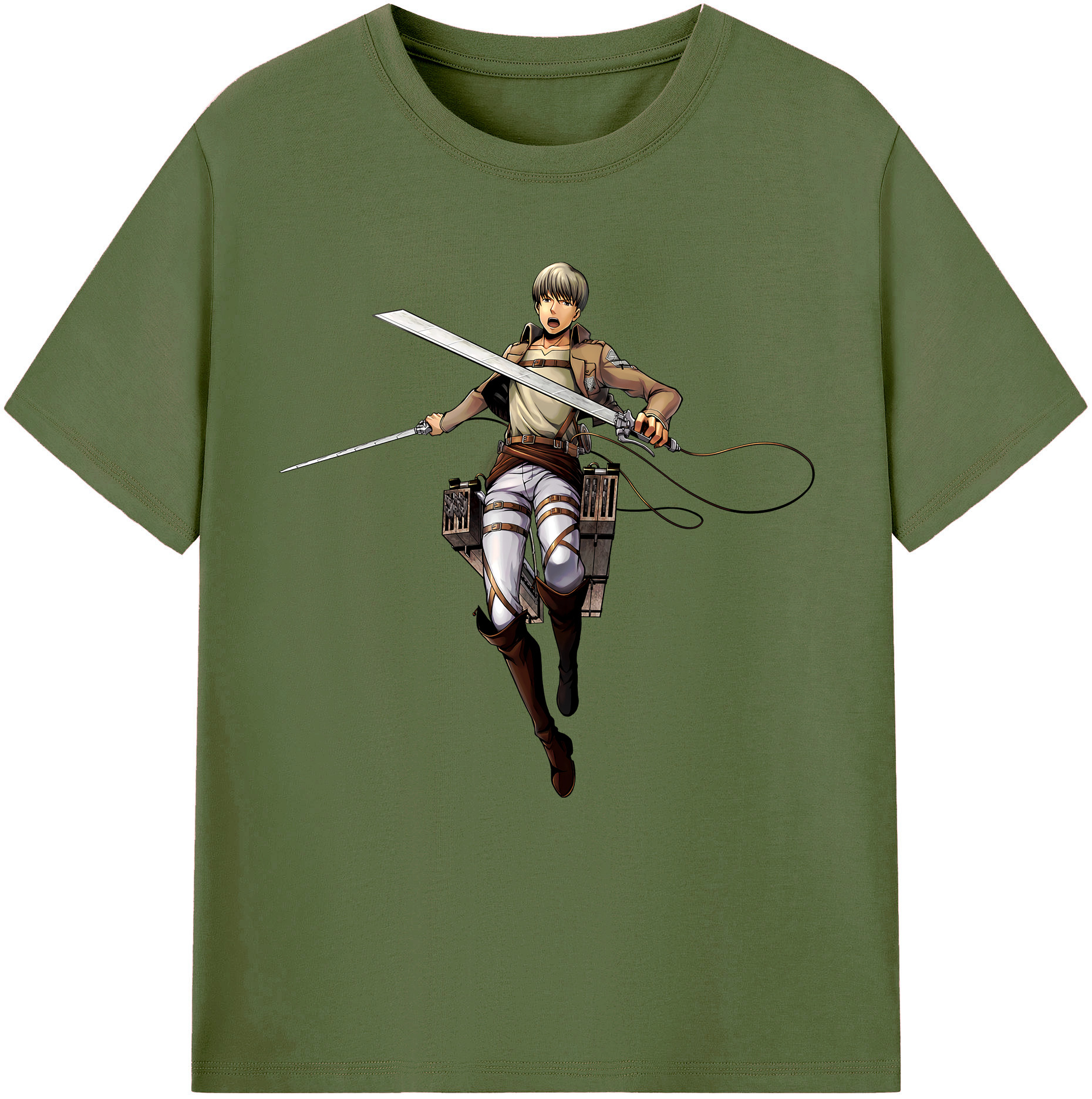 （画像用） 進撃の巨人 Attack on Titan 綿100％半袖Tシャツ（フロントプリント）